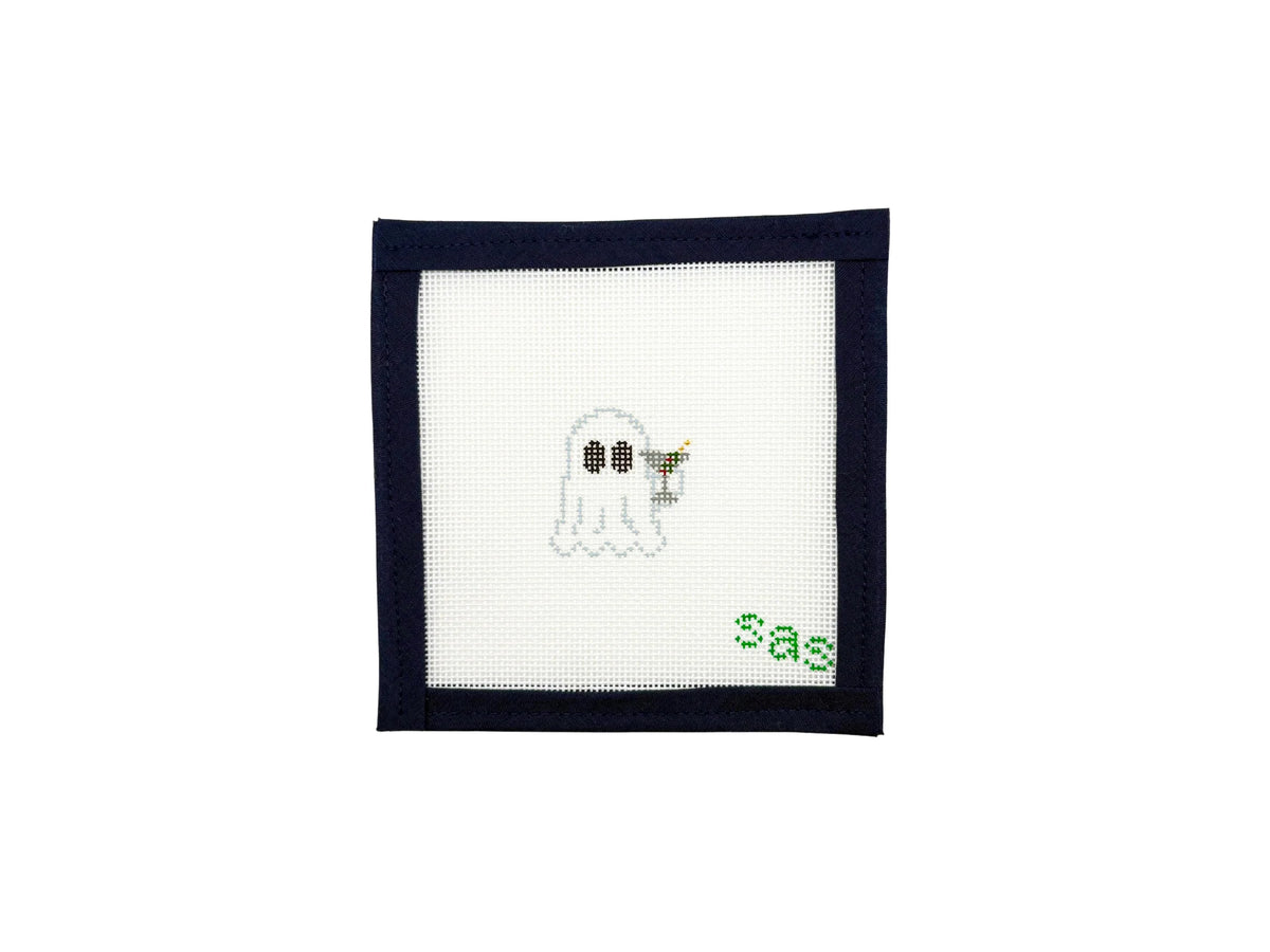 Mini BOO-Tini Ghost needlepoint canvas by Stitch Avenue Studio