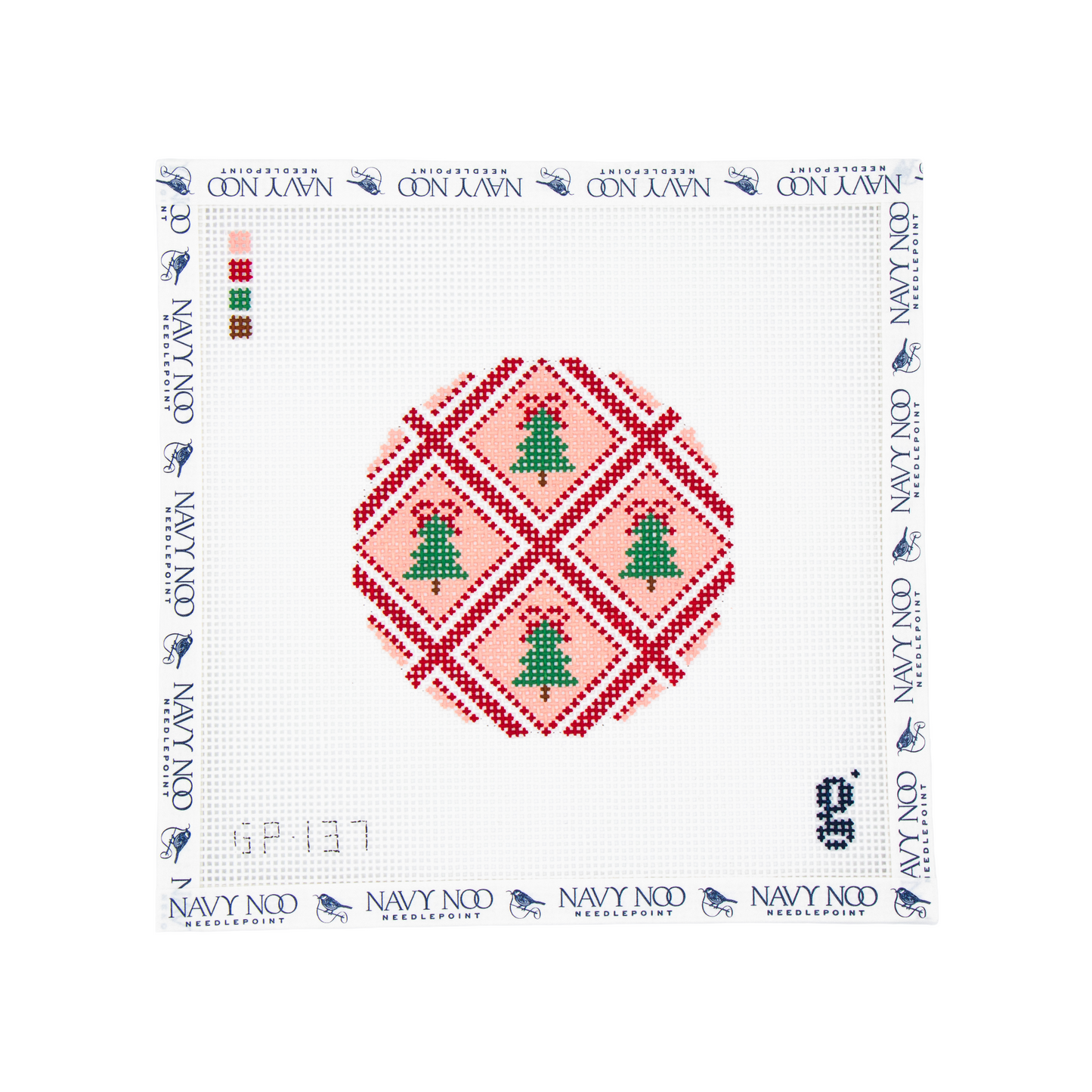 Tree Trellis Round Canvas