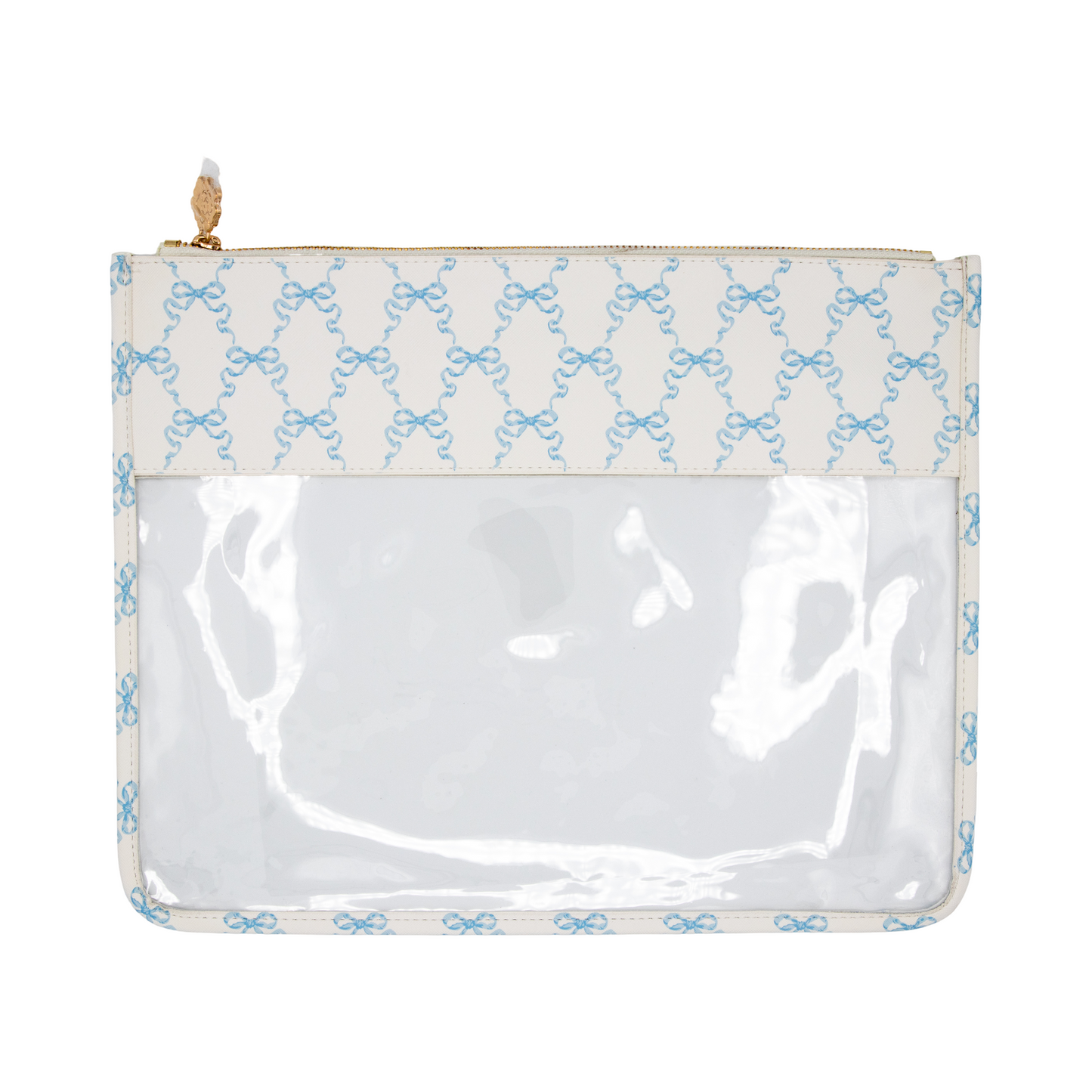Large Hannah Bow Ribbon Trellis Project Bag (Blue)