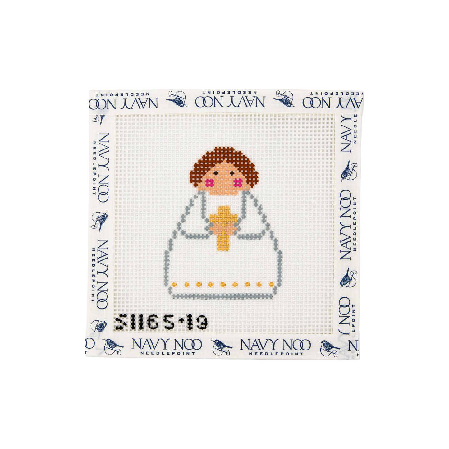 White Angel with Gold Cross