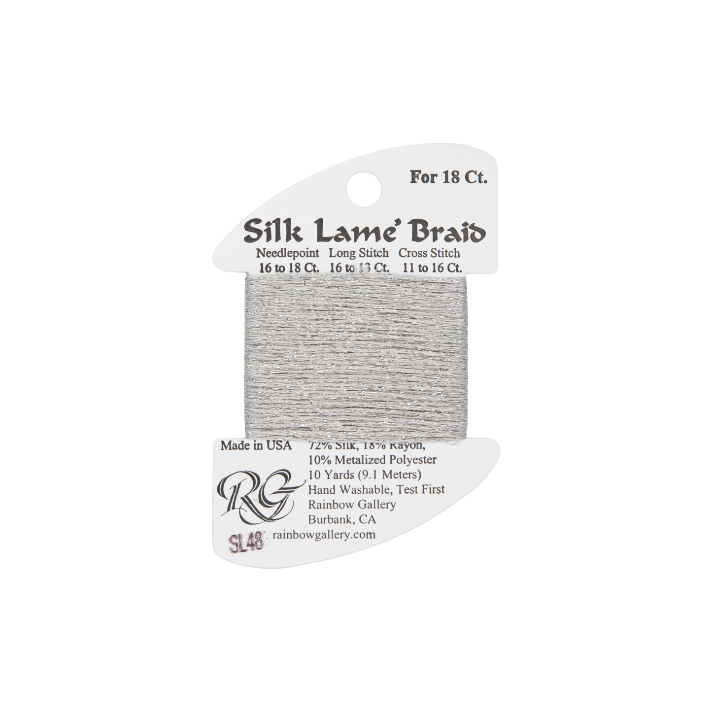 Silk Lame Braid SL48 Silver