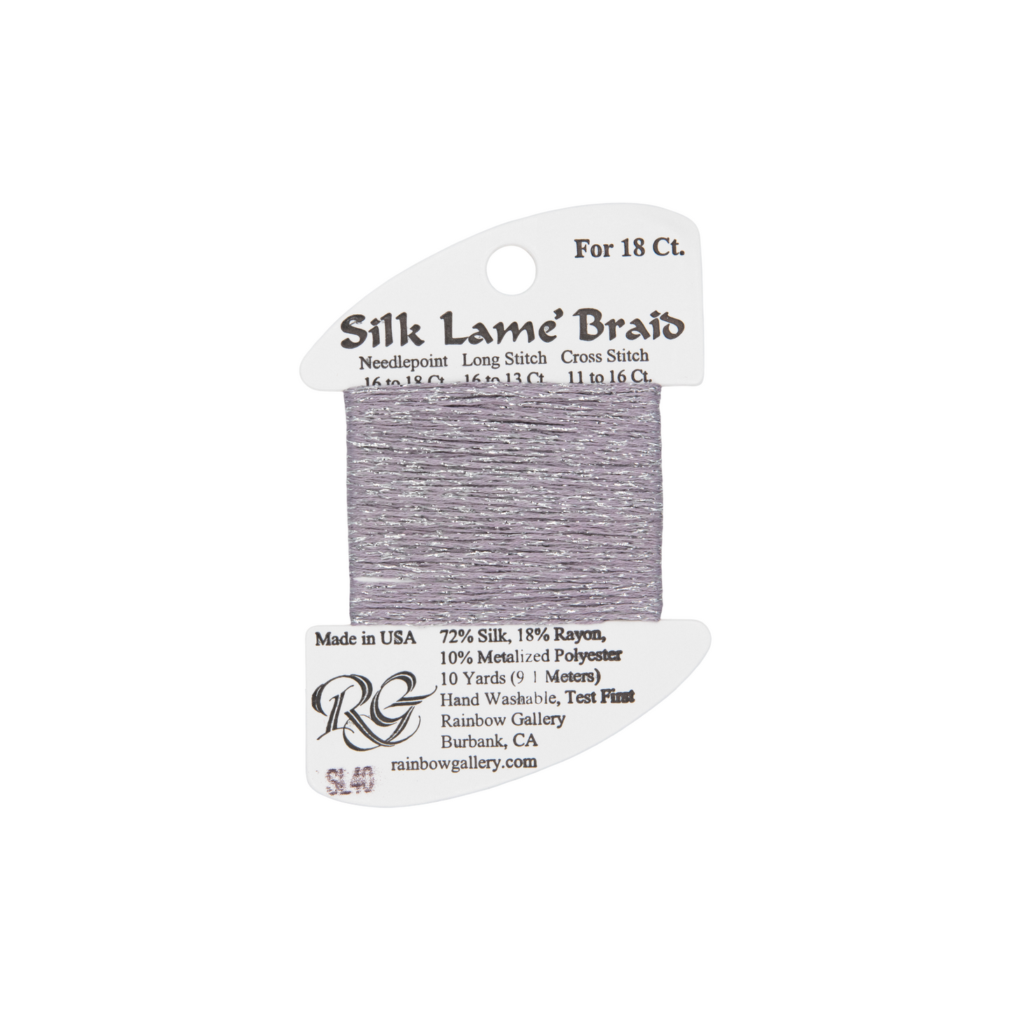 Silk Lame Braid SL40 Dove Gray