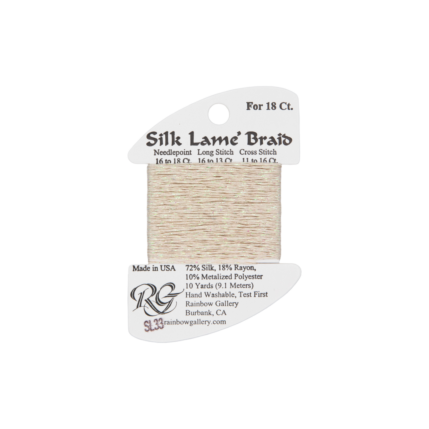Silk Lame Braid SL33 Eggshell