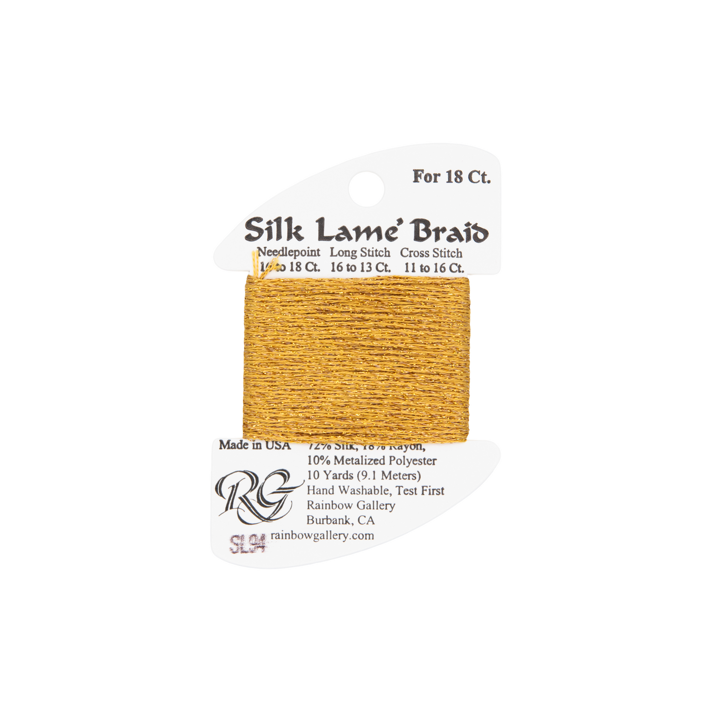 Silk Lame Braid SL94 True Gold