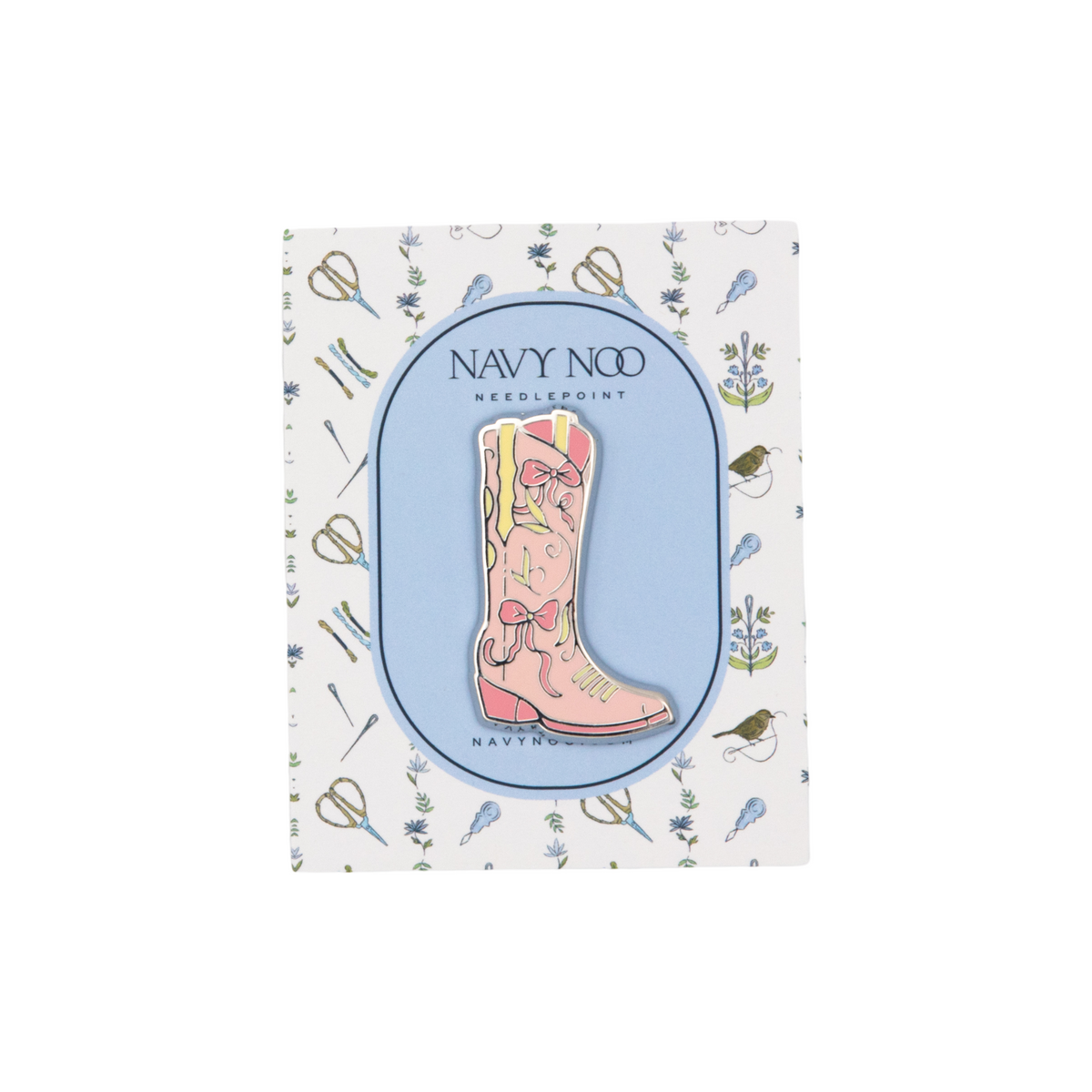 Pink Bow Boot Needle Minder