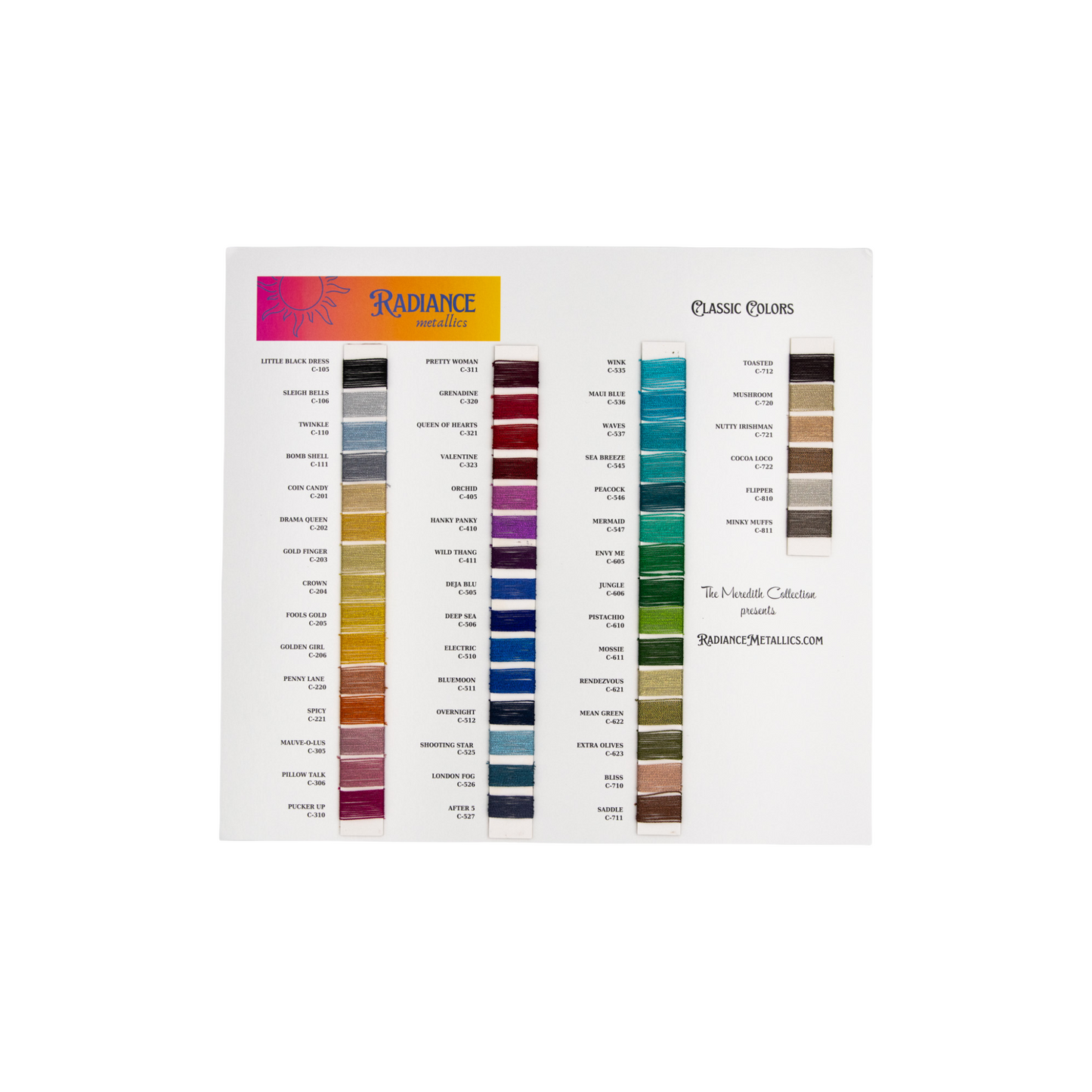 Radiance Color Card