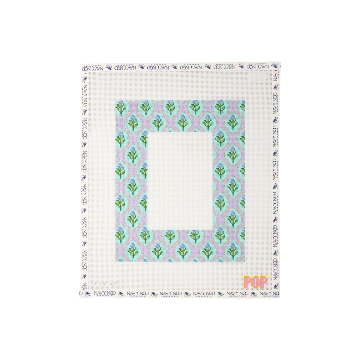 Lavender and Turquoise Floral Frame