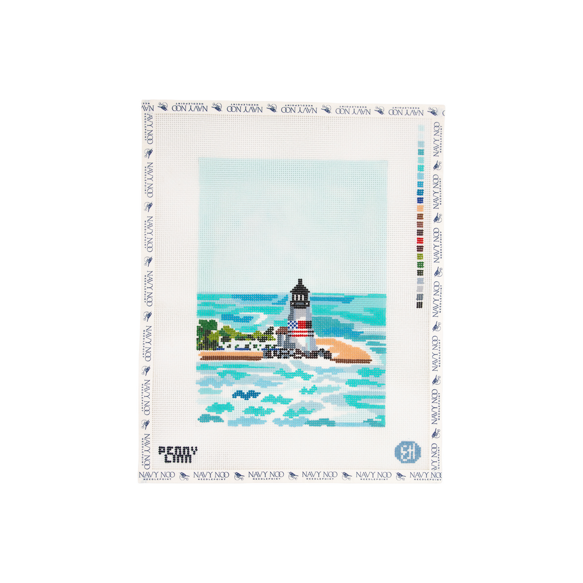 Beach Lighthouse Aerial