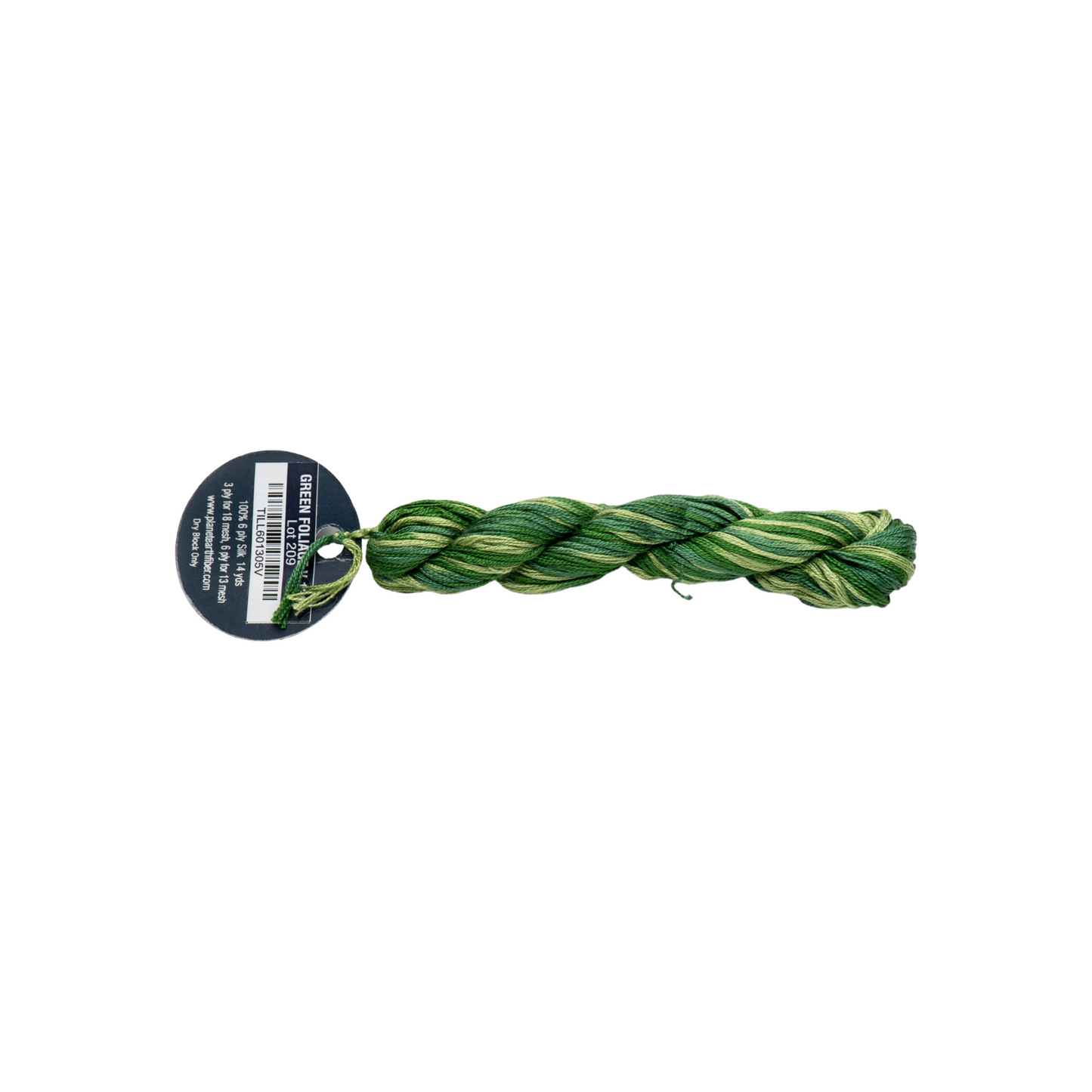 Planet Earth Silk 8 Ply Variegated Green Foliage 1305V