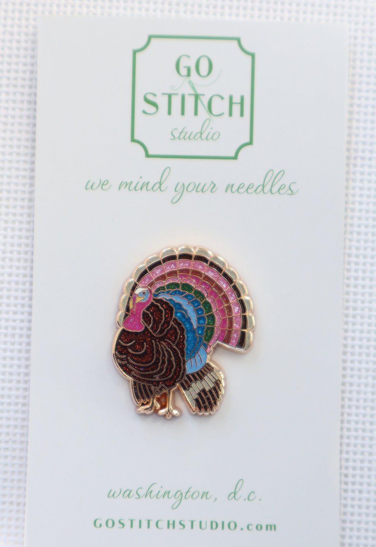 Thanksgiving Turkey Needle Minder by Go Stitch Studio