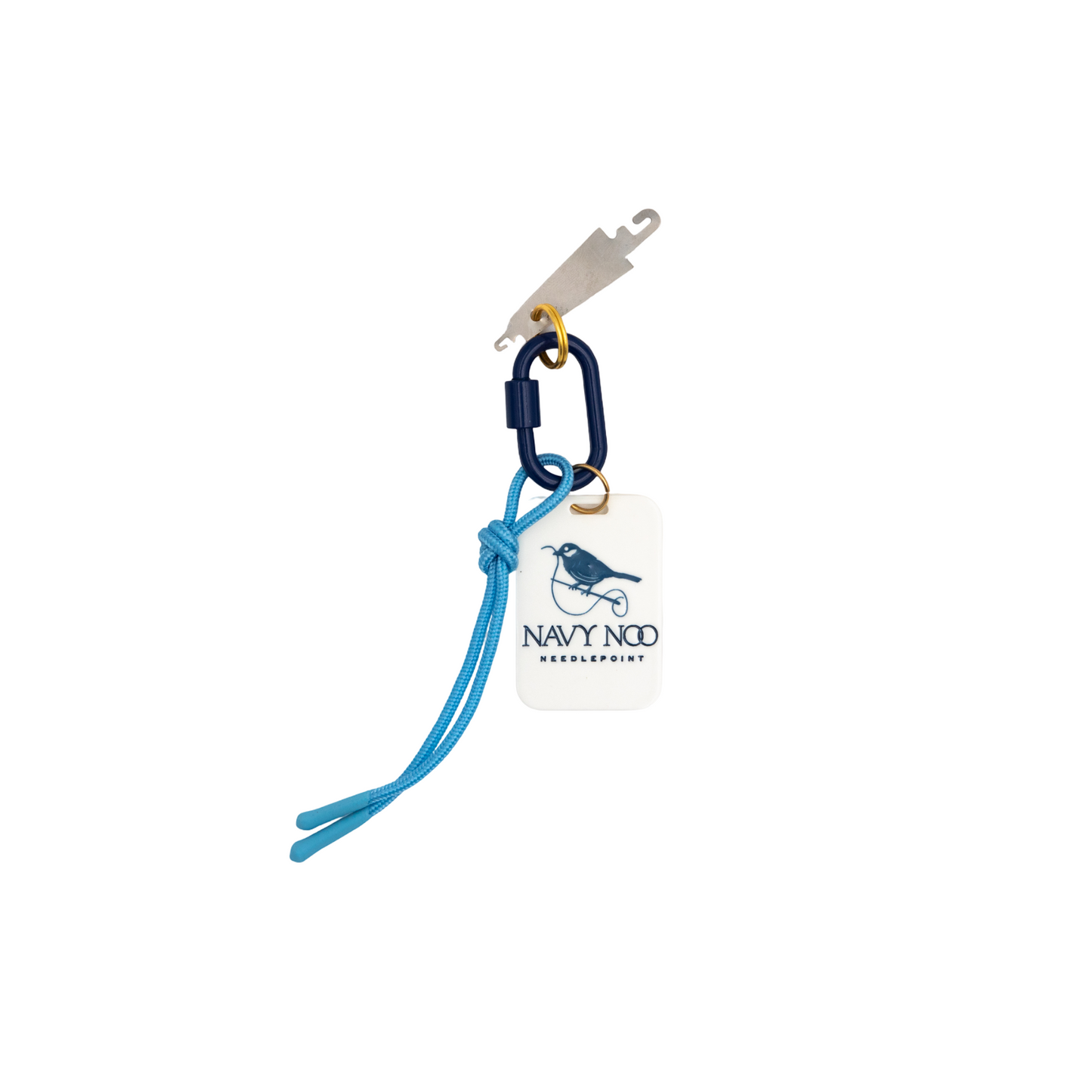 Navy Noo Logo Charm with Needle Threader