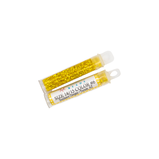 Sundance Designs Seed Beads Size 14/15 - 6 Bright Yellow