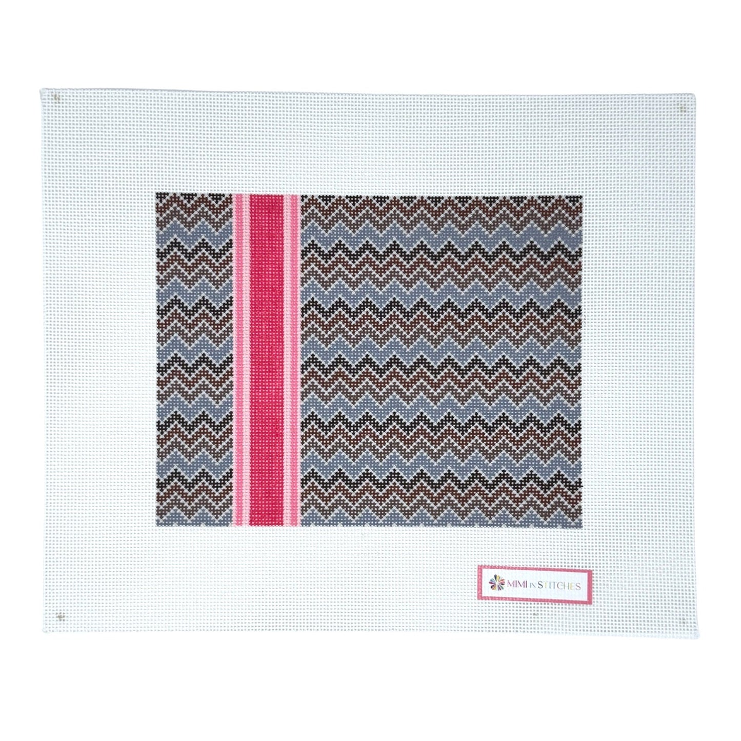 Bargello Taupe with Stripe