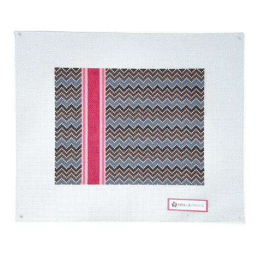 Bargello Taupe with Stripe