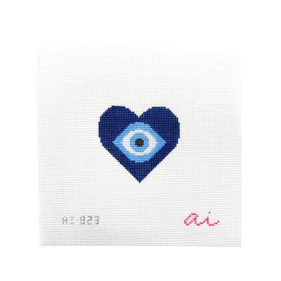 Navy Heart Evil Eye