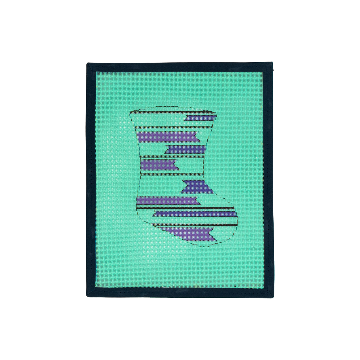 Aztec Purple Mini Stocking on Teal