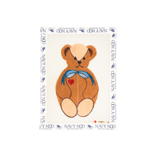 Blue Bow Teddy Bear