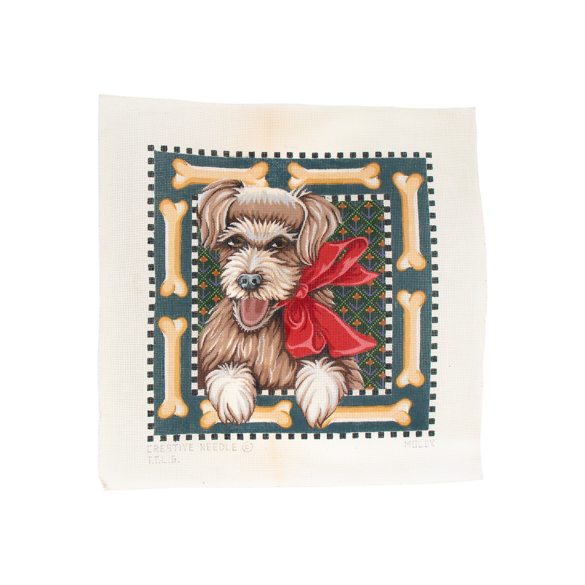 Creative Needle Dog with bow