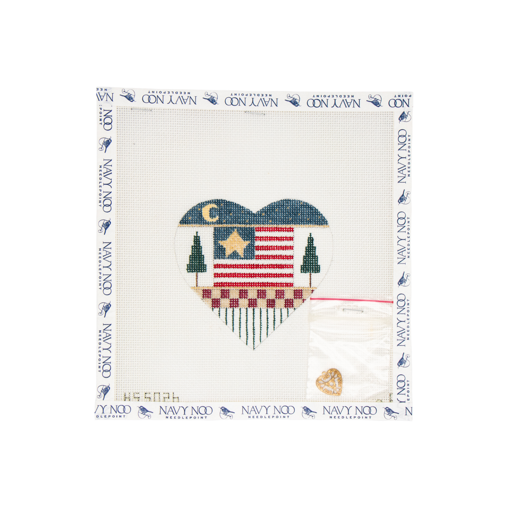 Flag Heart with Stitch Guide