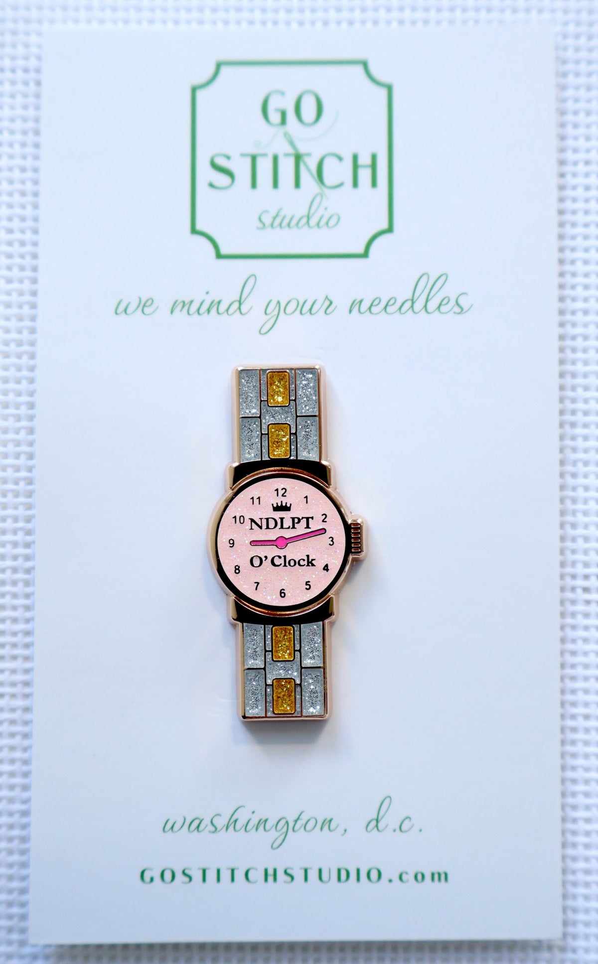 NDLPT O'clock Watch Needle Minder by Go Stitch Studio
