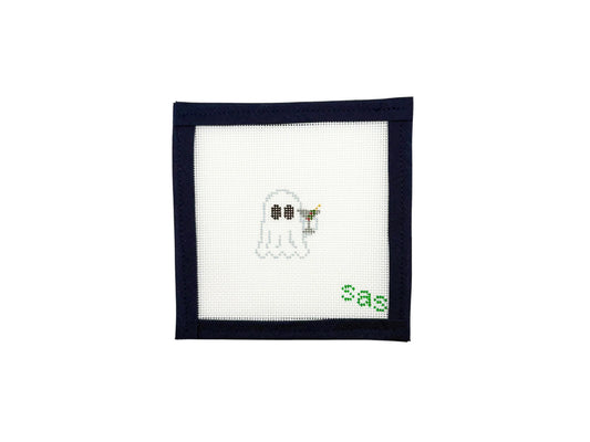 Mini BOO-Tini Ghost needlepoint canvas by Stitch Avenue Studio