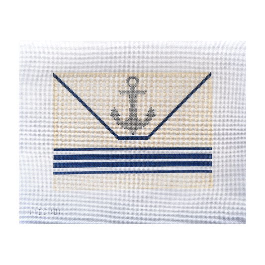 Anchor on Raffia Clutch