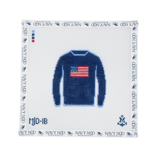 American Flag Sweater Navy