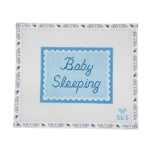 Baby Sleeping Blue Scallops