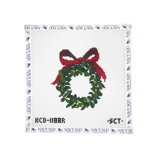 Red Monogramable Wreath