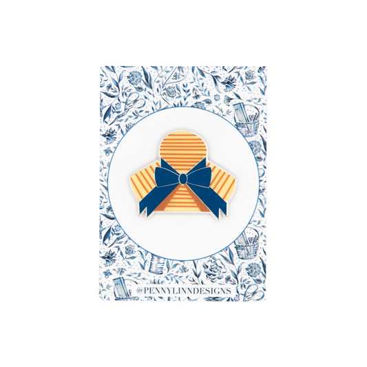 Sun Hat with Bow Needle Minder