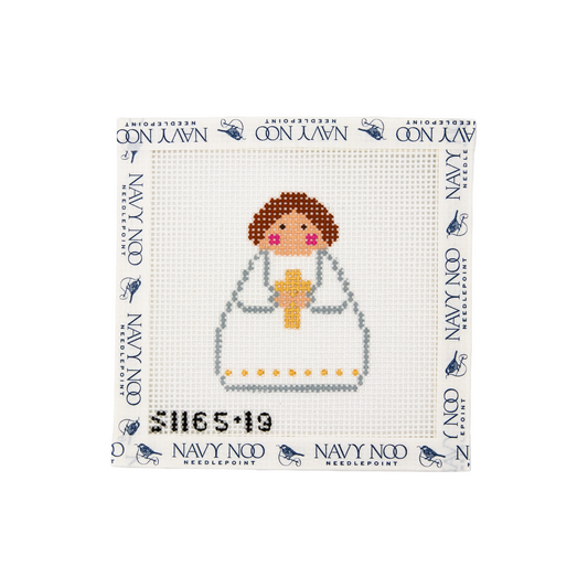 White Angel with Gold Cross