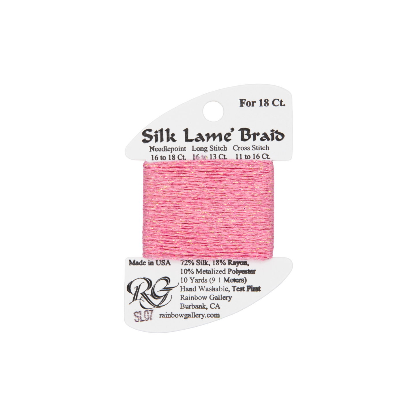 Silk Lame Braid SL07 Pink