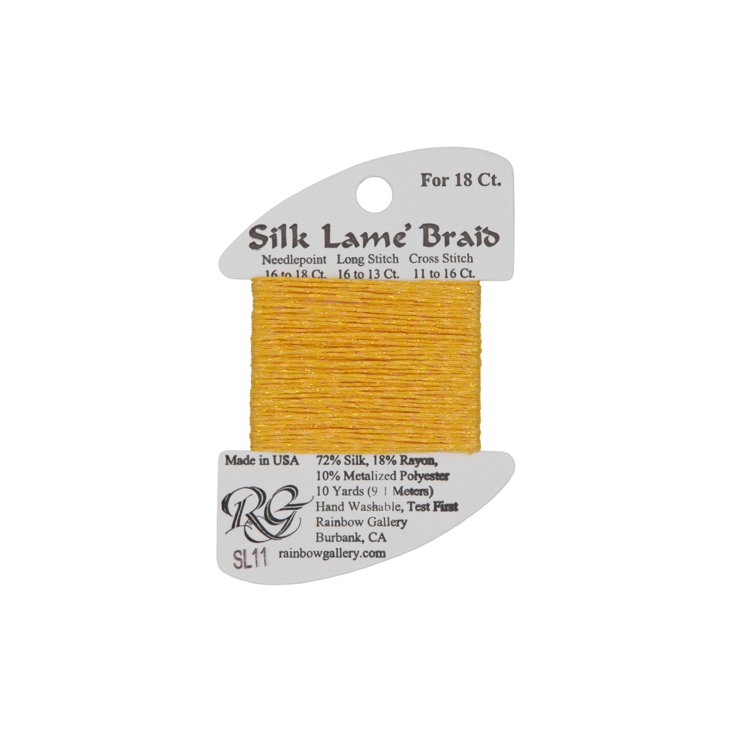 Silk Lame Braid SL11 Yellow