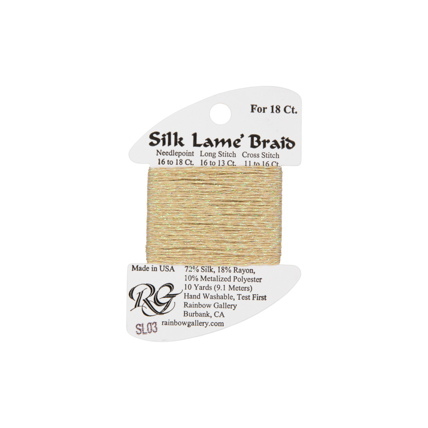 Silk Lame Braid SL03 Ecru