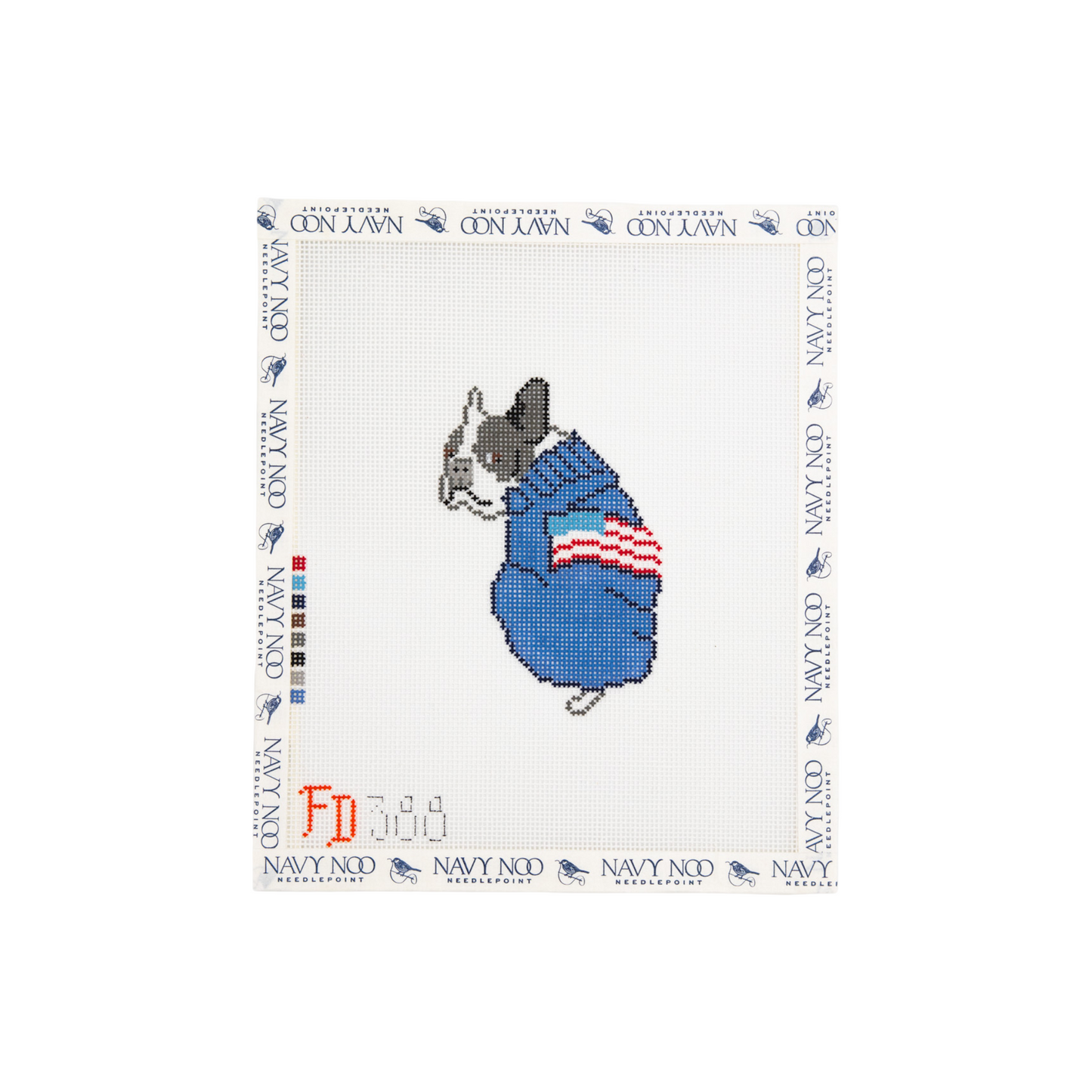 Frenchie in US Flag Sweater