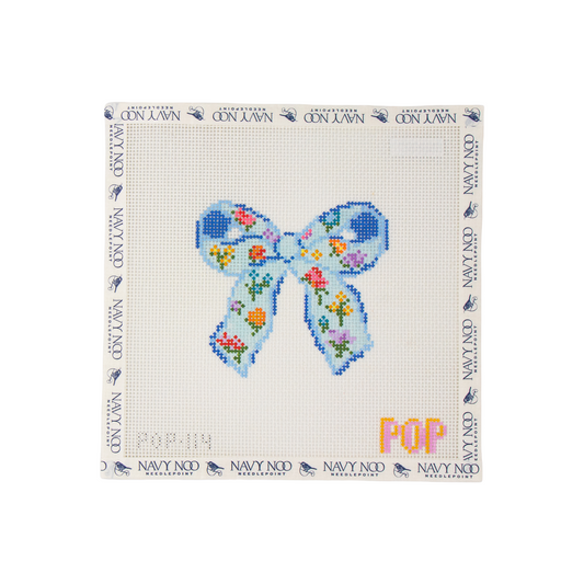 Floral Bow - Blue