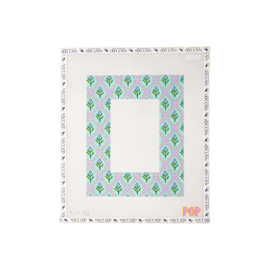 Lavender and Turquoise Floral Frame