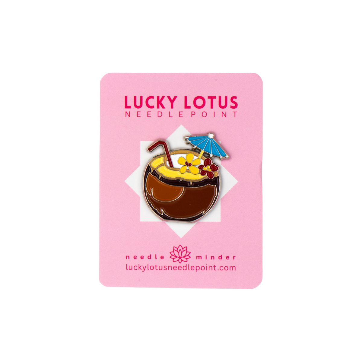 Brown Coconut Drink Needle Minder