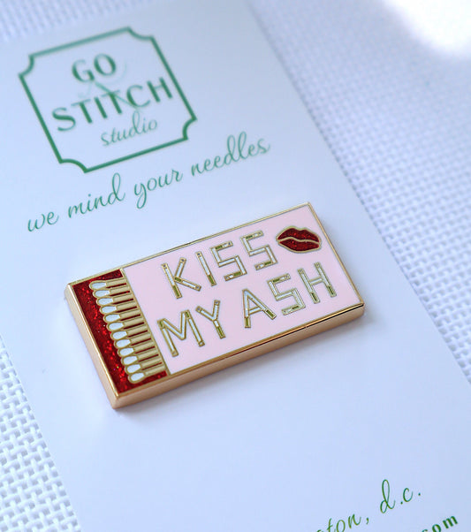 Kiss My Ash Matchbox Needle Minder by Go Stitch Studio