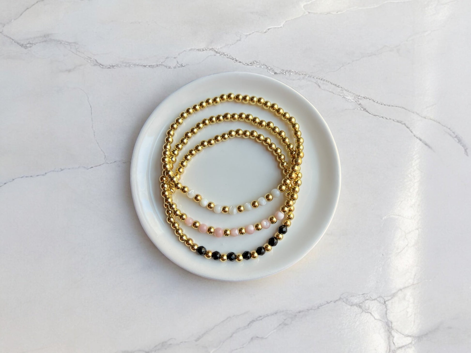 Lottie Lew Charlotte Bracelet in Navy Blue Jade