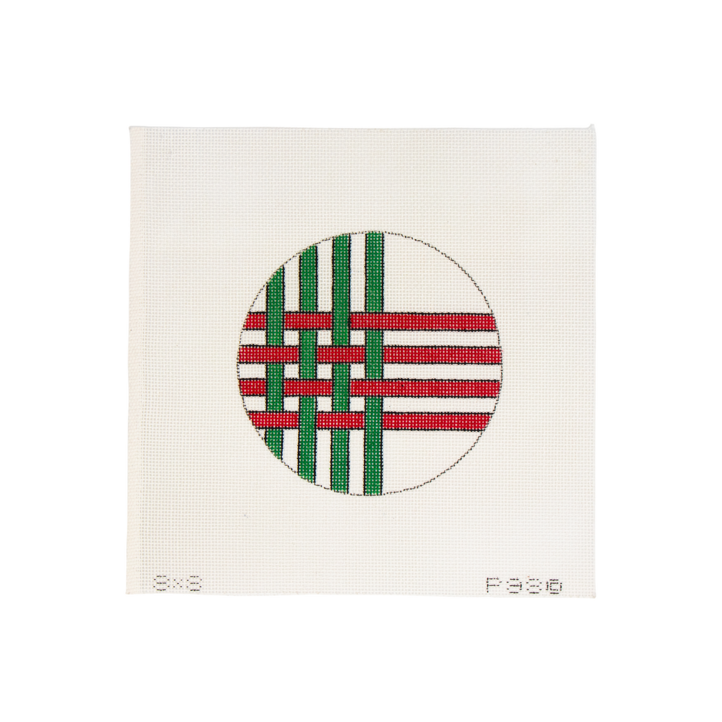 Red and Green striped round