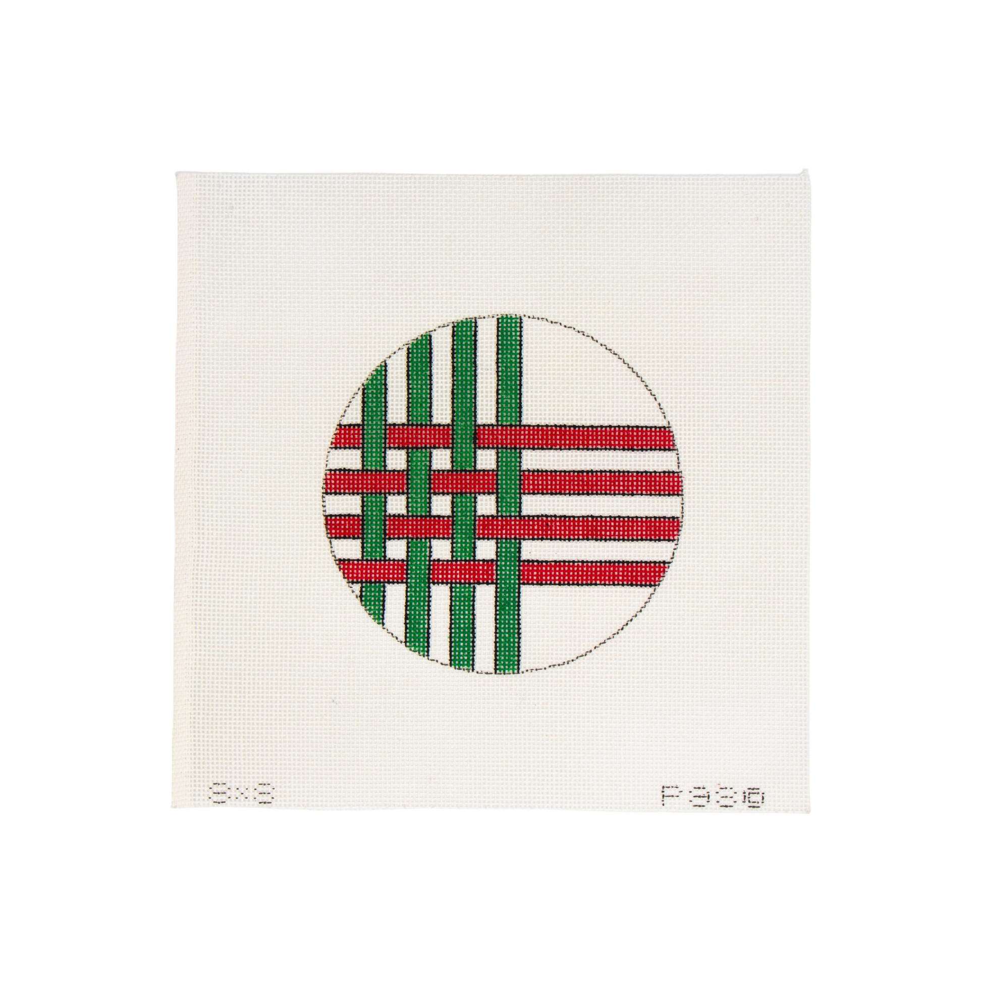 Red and Green striped round