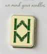 Bamboo Mahjong Tile Needle Minder by Go Stitch Studio