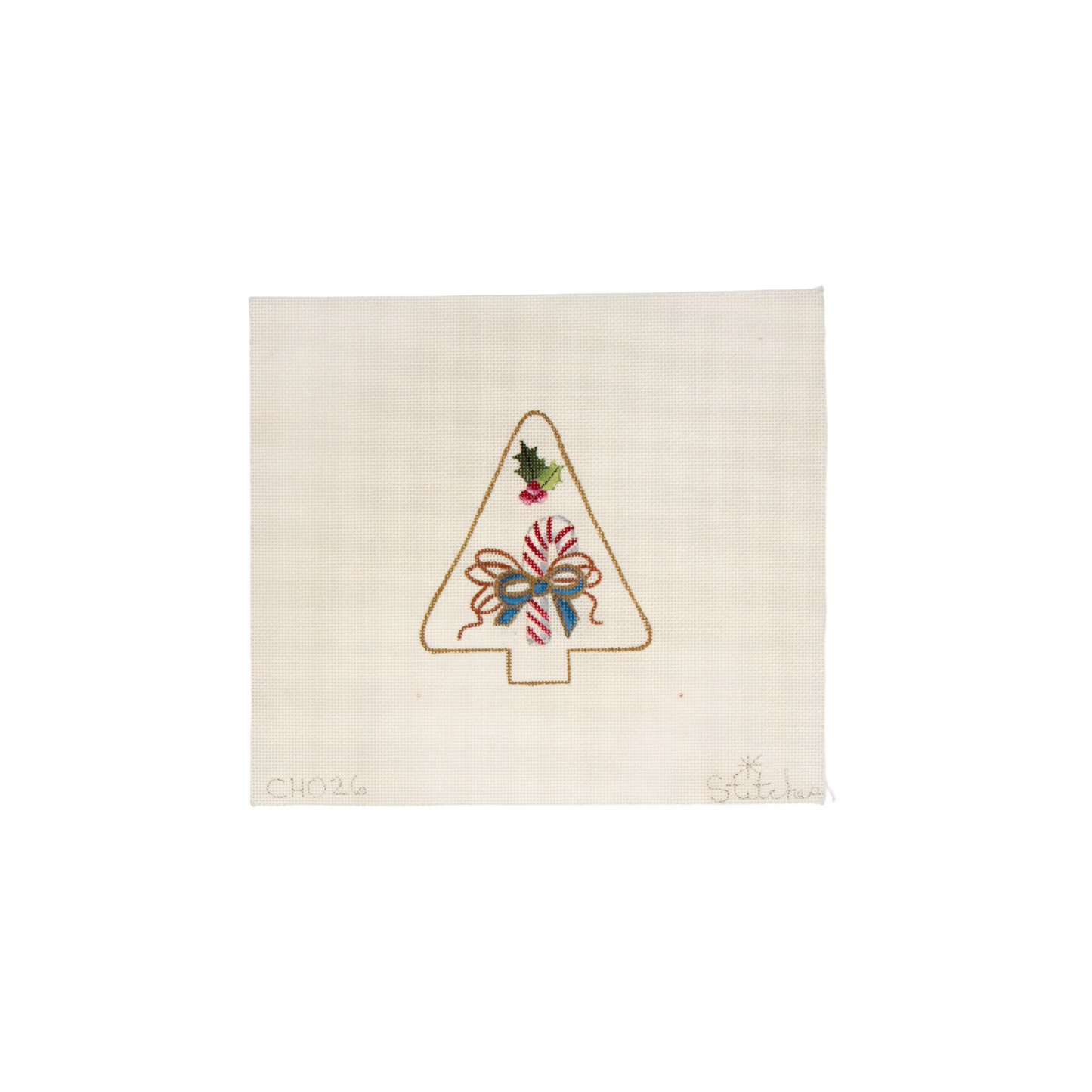 Stitched Candy Cane Tree