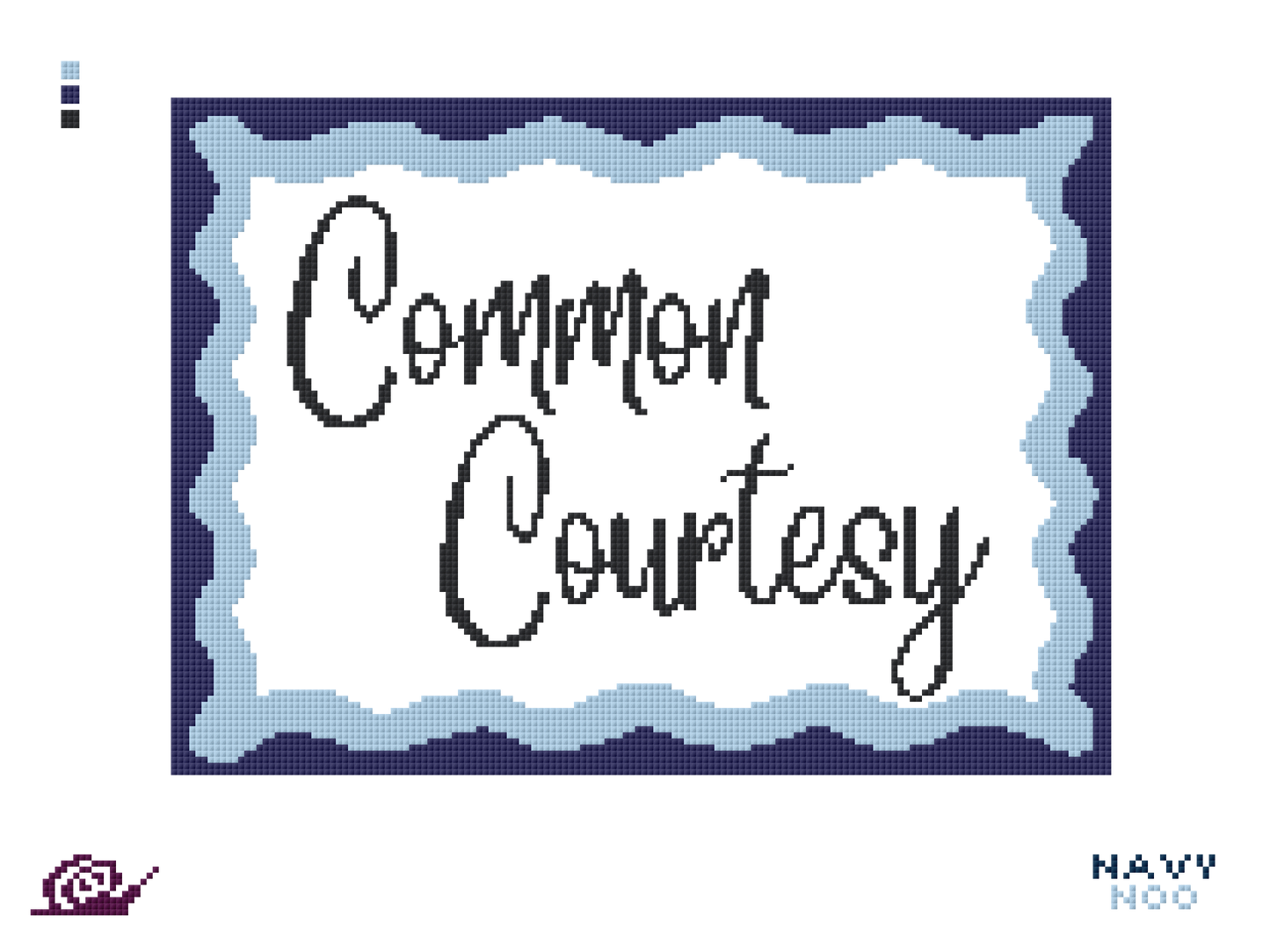 Common Courtesy Blue Canvas – WHOLESALE