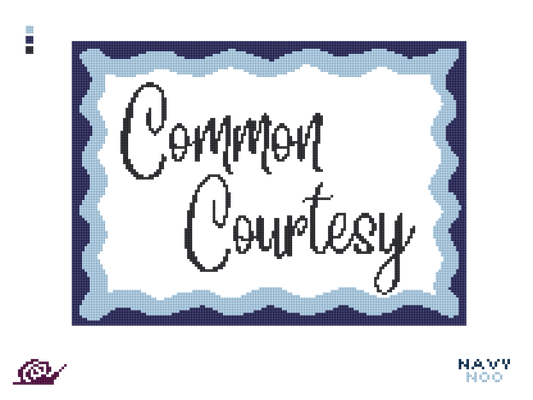 Common Courtesy Blue Canvas – WHOLESALE