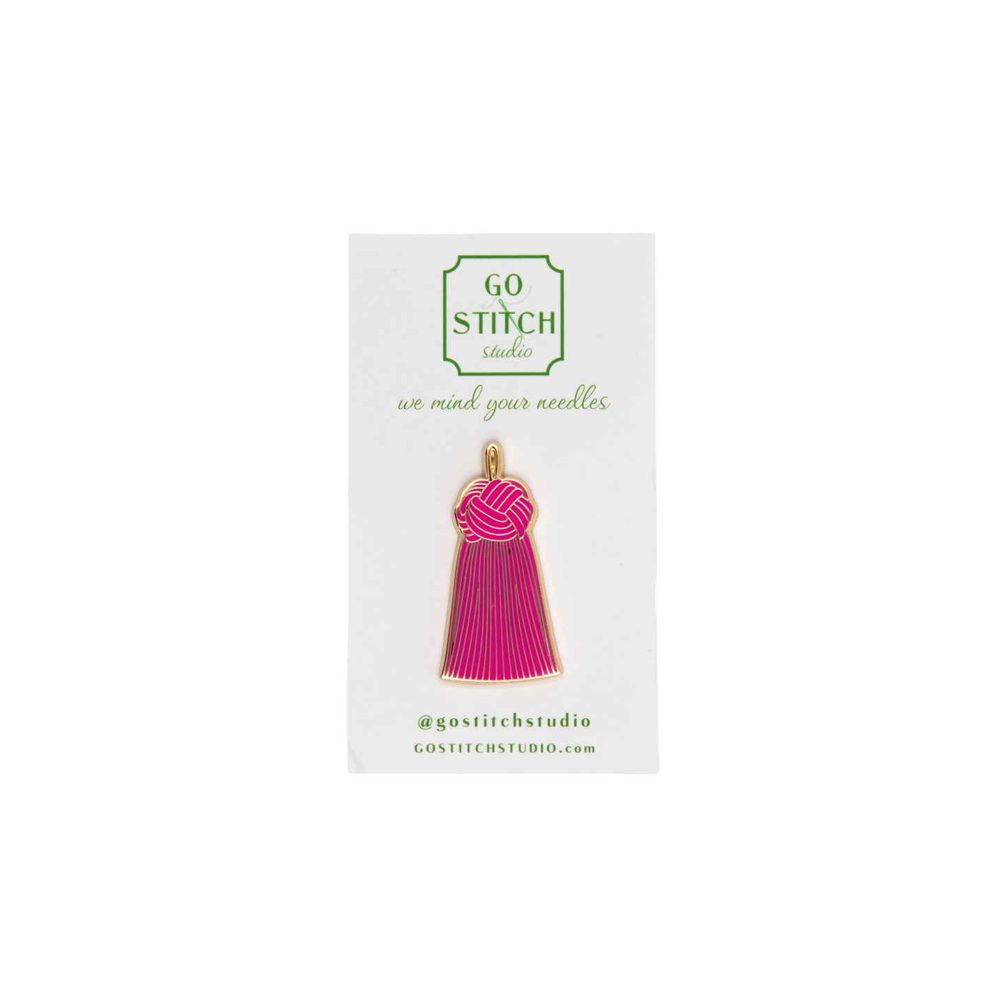 Pink French Knot Tassel Needle Minder