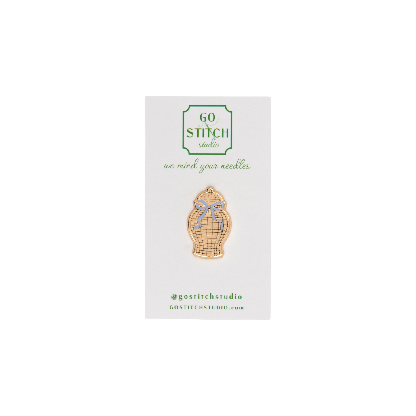 Rattan Ginger Jar Needle Minder