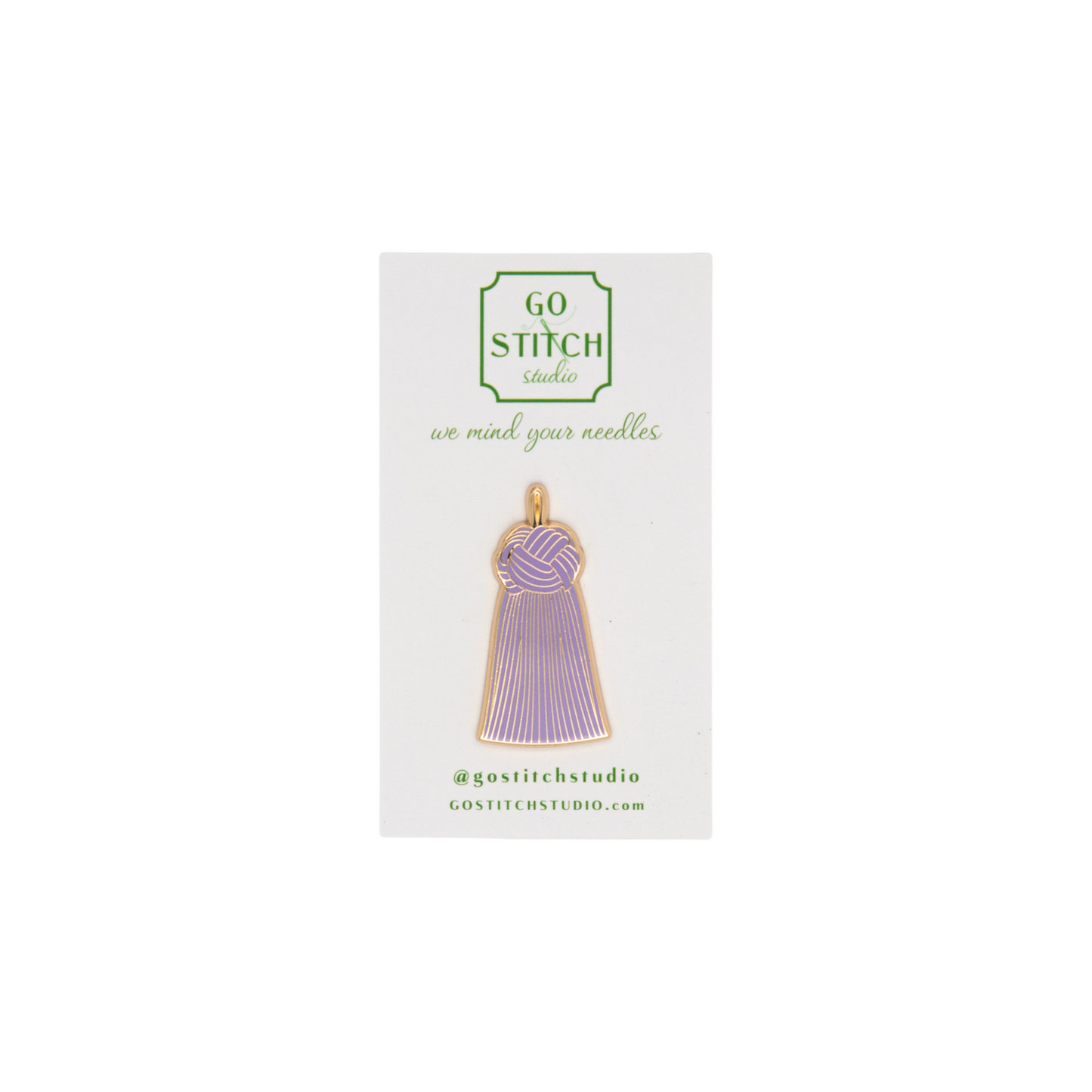 Lavender French Knot Tassel Needle Minder