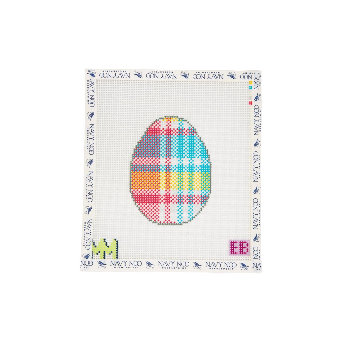 Blue Madras Plaid Egg